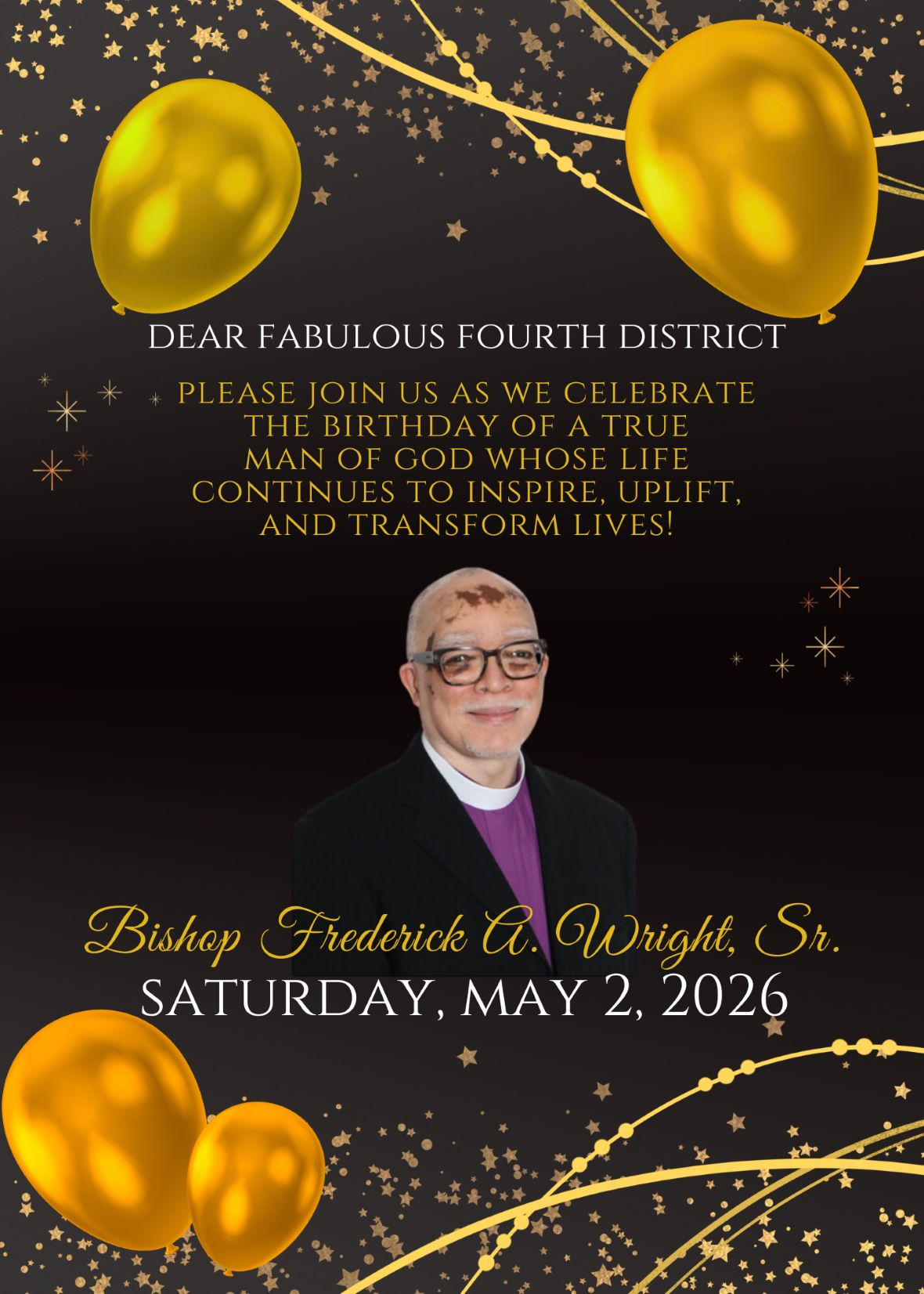 bishop wright birthday celebration